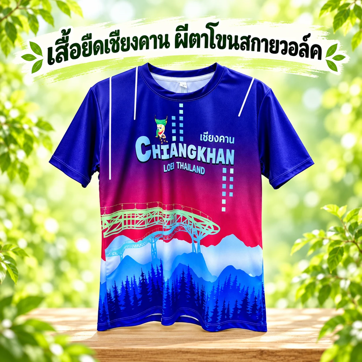 เสื้อยืดเชียงคาน ผีตาโขนสกายวอล์ค