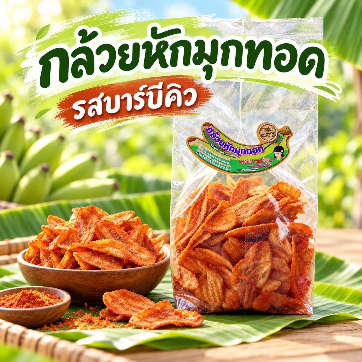 กล้วยหักมุกทอดรถบาร์บีคิว