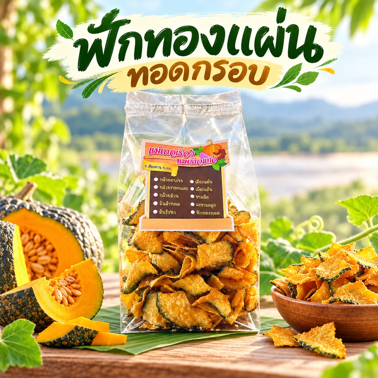 ฟักทองแผ่นทอดกรอบ